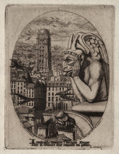 Aguafuertes de París: La Gárgola, 1853 de Charles Meryon