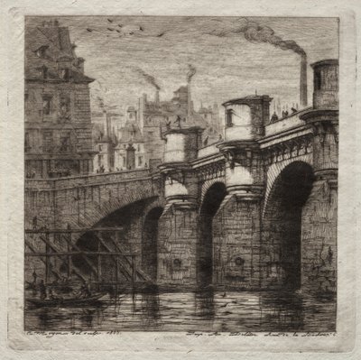 Aguafuertes de París: El Puente Nuevo de Charles Meryon
