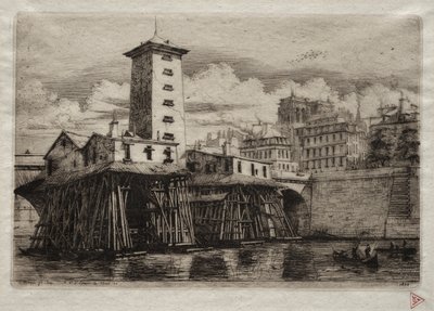 Grabados de París: La bomba de Notre Dame, 1852 de Charles Meryon