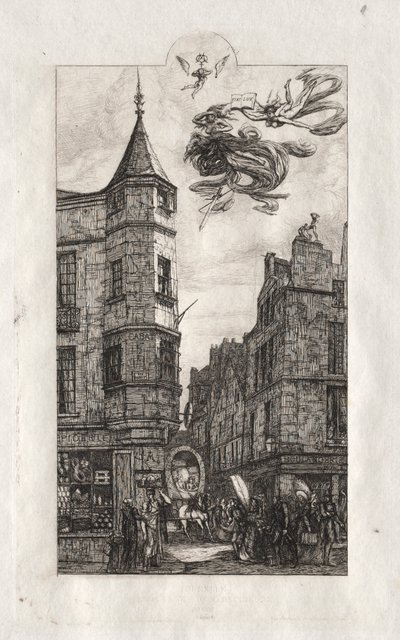Etchings of Paris:  Tourelle, rue de l