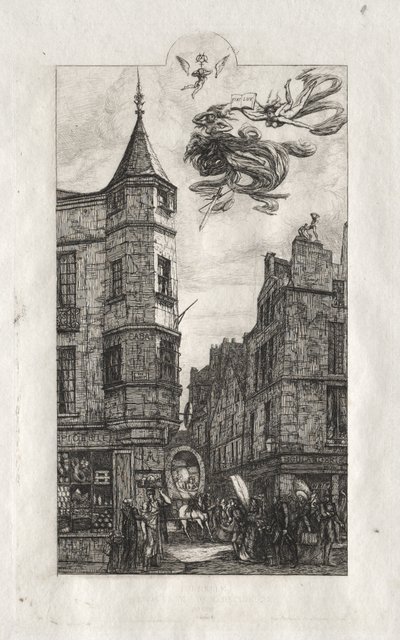 Etchings of Paris:  Tourelle, rue de l