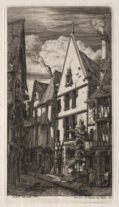 Grabados de París: à Bourges de Charles Meryon