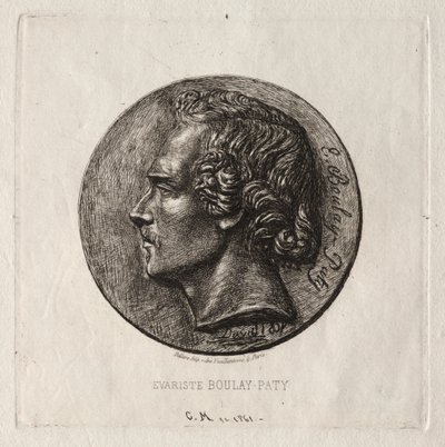 Evariste Boulay-Paty, un poeta, 1861 de Charles Meryon