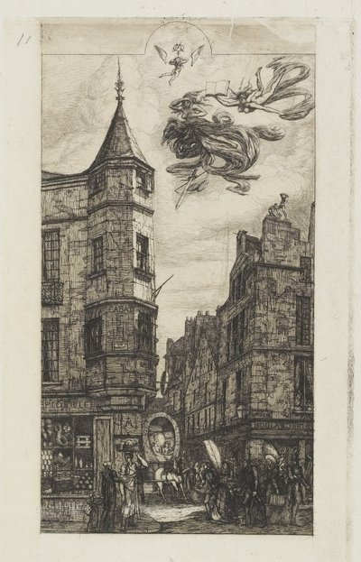 Casa con una torre, No. 22, 1861 de Charles Meryon