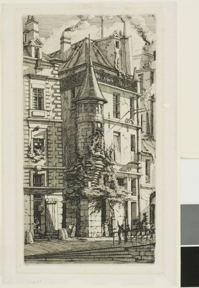 Casa con torreón, rue de la Tixéranderie de Charles Meryon