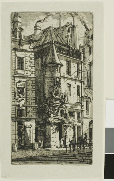 Casa con una torre, rue de la Tixeranderie de Charles Meryon
