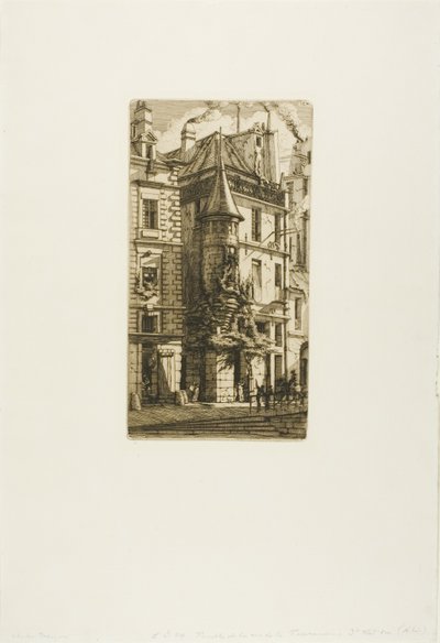 Casa con torre, rue de la Tixeranderie, París de Charles Meryon