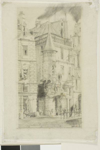 Casa con torreón, rue de la Tixeranderie, París de Charles Meryon