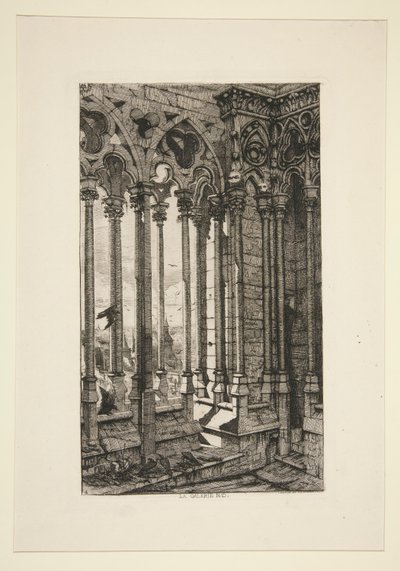 La Galería de Notre-Dame (La galería de Notre-Dame) de Charles Meryon