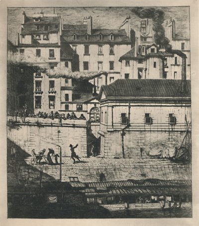 La Morgue 3er Estado, 9 18 x 8 18 pulgadas, 1854 de Charles Meryon