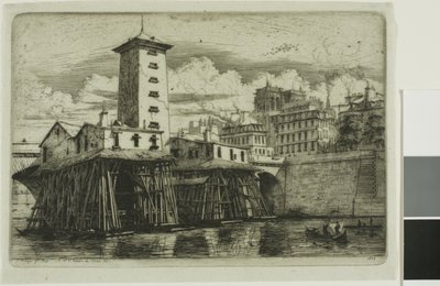 La Pompe Notre-Dame, París de Charles Meryon