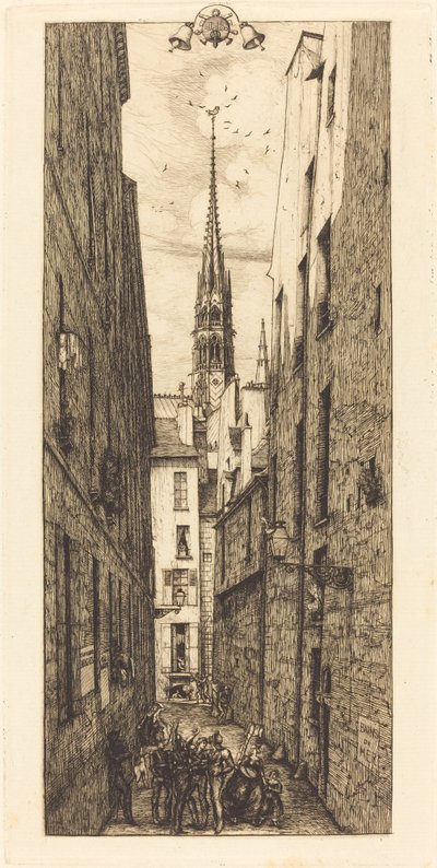 La Rue des Chantres, París de Charles Meryon