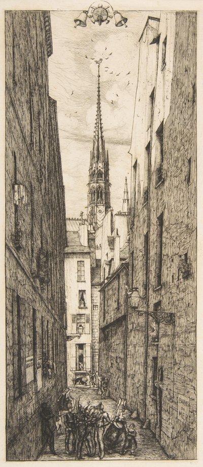 La Rue des Chantres, París, 1862 de Charles Meryon
