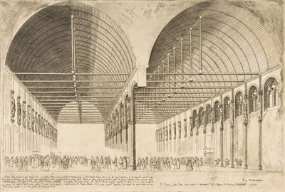 La sala de los pasos perdidos en el antiguo Palacio de Justicia de Charles Meryon