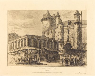 Le Grand Chatelet, París, hacia 1780 de Charles Meryon