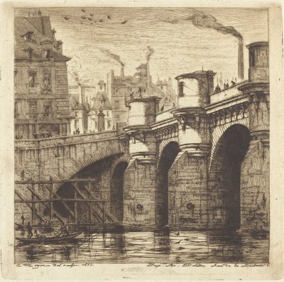 El Puente Nuevo, París de Charles Meryon