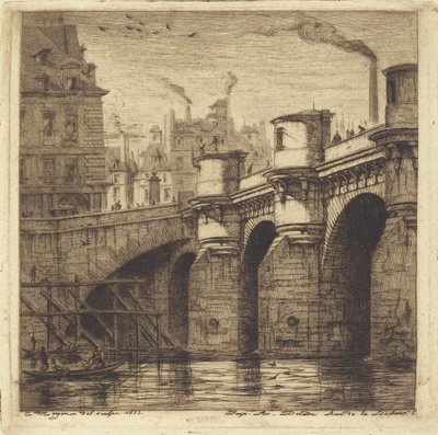 El Puente Nuevo, París de Charles Meryon