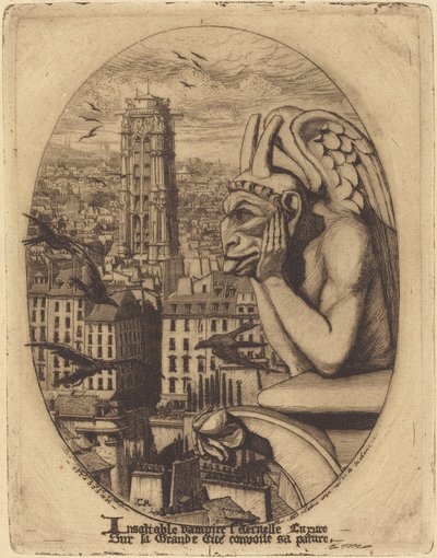 Le stryge (El vampiro) de Charles Meryon