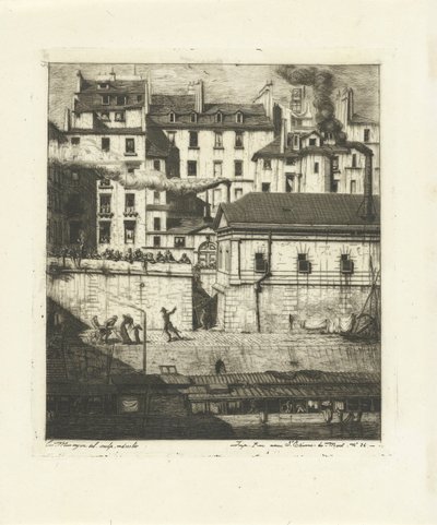 Morgue en el Sena en París La Morgue Eaux-Fortes sur Paris (título de la serie) de Charles Meryon