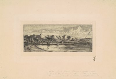 Nueva Zelanda, Península de Banks (Vista del Punto de Collier, Nueva Zelanda) de Charles Meryon