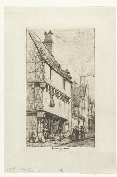 Antigua casa o Casa del Músico en Bourges
Ancienne habitation à Bourges (título en el objeto) de Charles Meryon