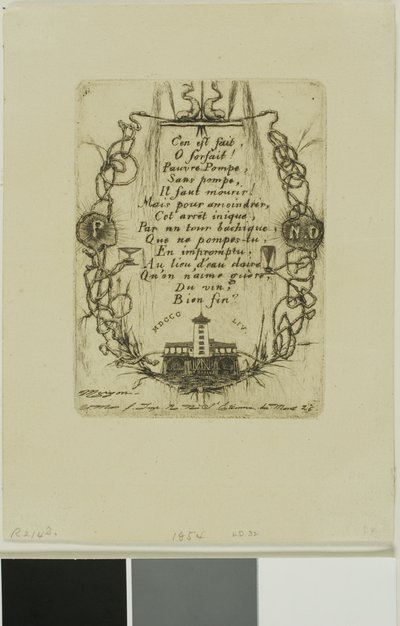 Pompe Notre-Dame, París, plato pequeño de Charles Meryon