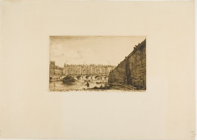 Pont-au-Change, París, alrededor de 1784 de Charles Meryon