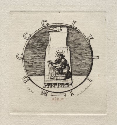 Rebus: Aquí yace la antigua vendetta, 1863 de Charles Meryon