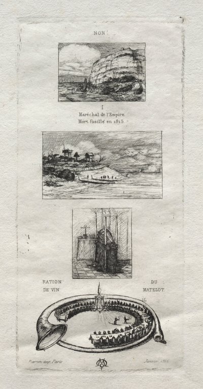 Rebus: No, Morny no está muerto porque se está casando de nuevo, 1866 de Charles Meryon