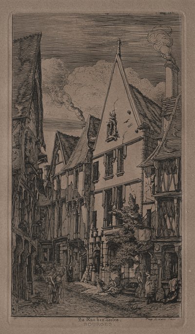 Rue des Toilés, Bourges de Charles Meryon