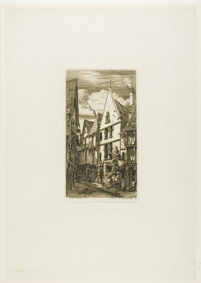 Rue des Toiles, Bourges de Charles Meryon