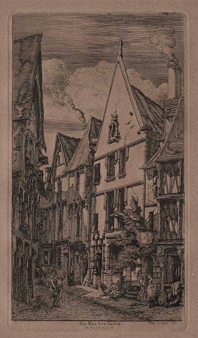 Rue des Toilés, Bourges de Charles Meryon