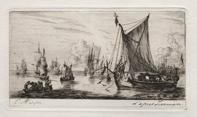 Pescadores del Mar del Sur, 1850 de Charles Meryon