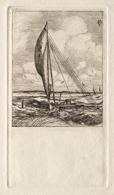 Proa de navegación rápida, Archipiélago de Mulgrave, Oceanía de Charles Meryon