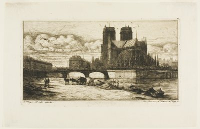 El ábside de Notre-Dame, París de Charles Meryon
