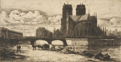 El Ábside de Notre-Dame, París de Charles Meryon