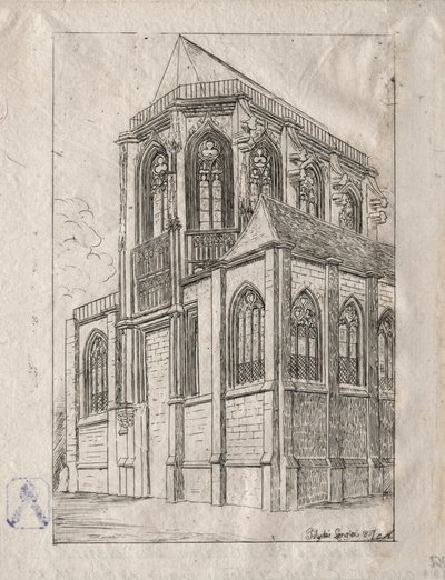 El Ábside de la Iglesia de St. Martin-sur-Renelle de Charles Meryon