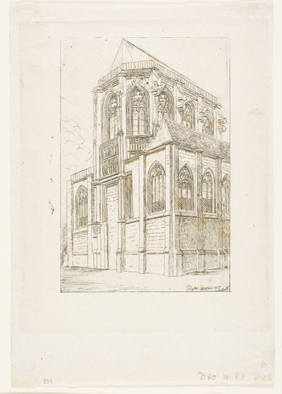 El Ábside de la Iglesia de San Martín-sur-Renelle, París de Charles Meryon