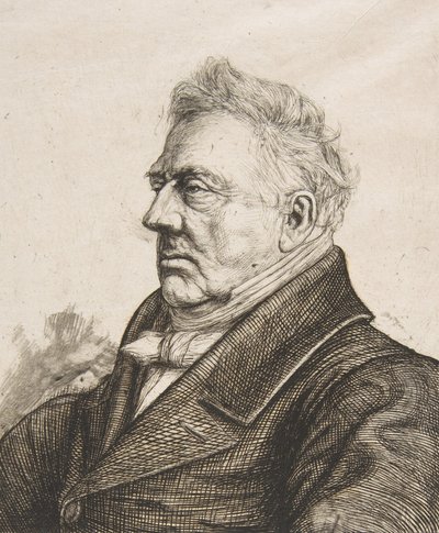 El arqueólogo bretón Louis Jacques Marie Bizeul, después de una fotografía de Charles Meryon