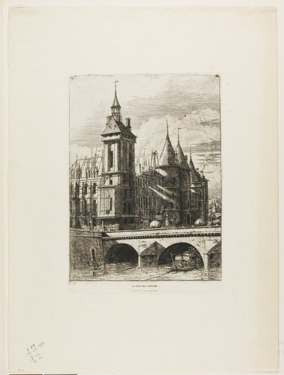 La torre del reloj, París de Charles Meryon