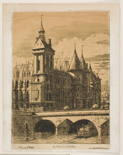 La Torre del Reloj, París de Charles Meryon
