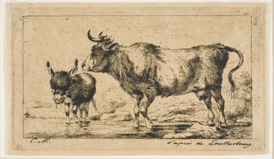 La vaca y el asno de Charles Meryon