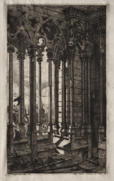 Grabados de París: La Galería de Notre Dame de Charles Meryon