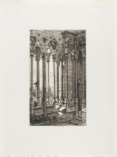 La galería de Notre-Dame, París de Charles Meryon