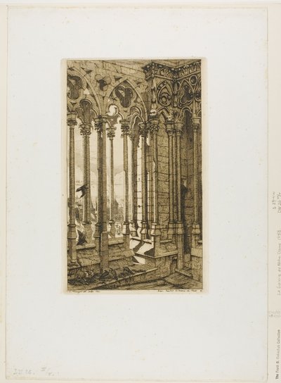 La galería de Notre-Dame, París de Charles Meryon