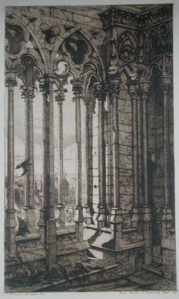La Galería de Notre-Dame, París de Charles Meryon