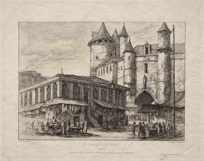 El Gran Châtelet, París, alrededor de 1780 de Charles Meryon