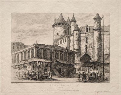 El Gran Châtelet, París, alrededor de 1780 de Charles Meryon