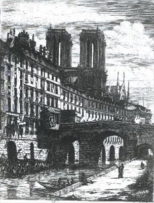 El pequeño puente en el Hotel-Dieu de Charles Meryon