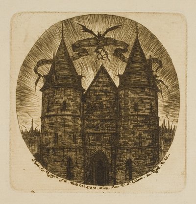 La vieja puerta del Palais de Justice, París de Charles Meryon